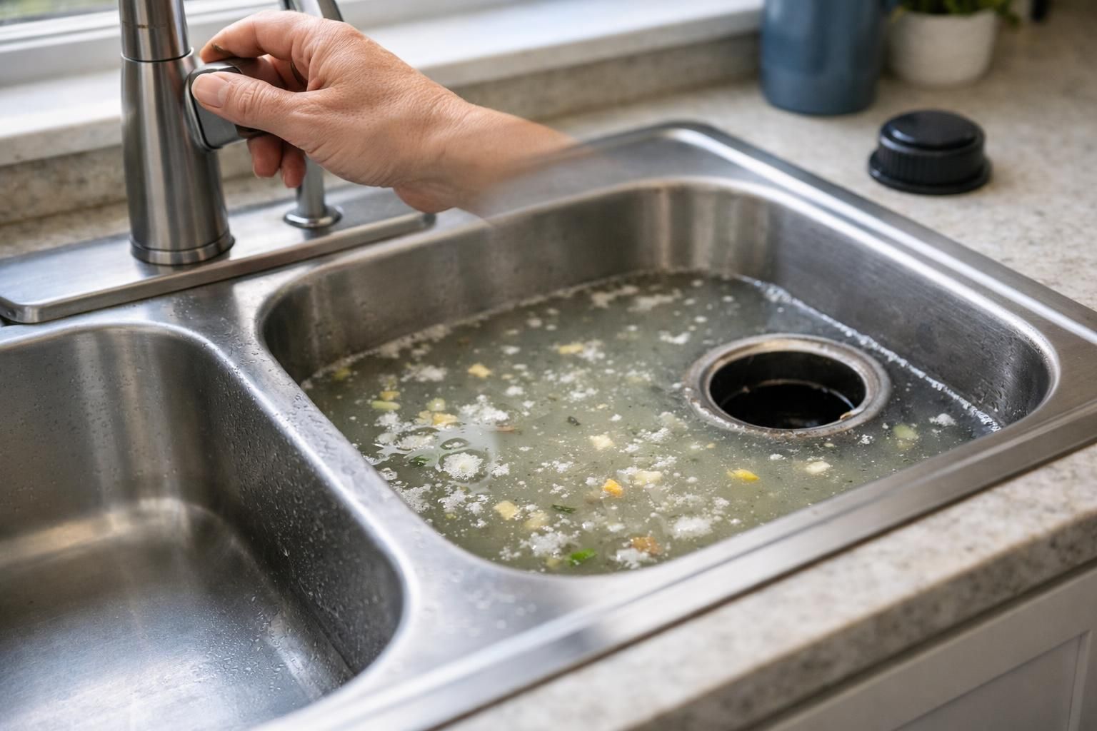 Garbage disposal backing up into sink featured article image